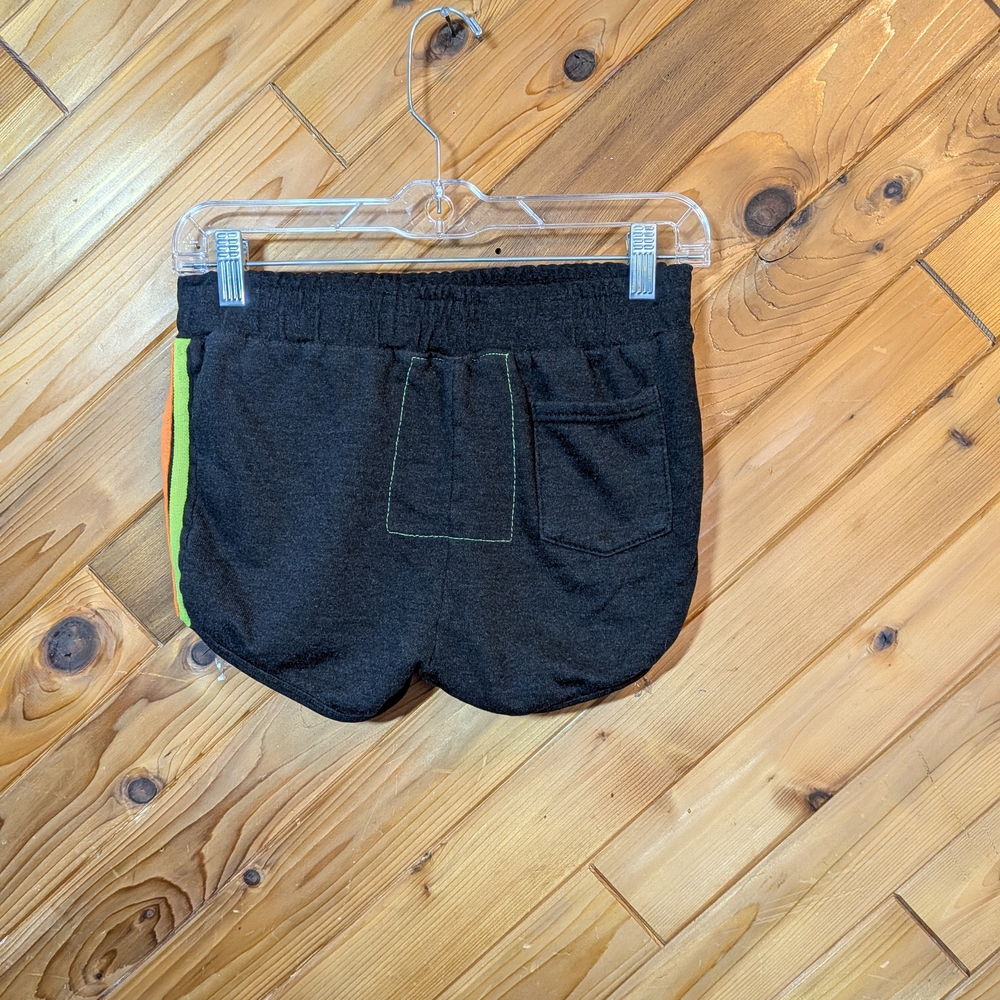 Aviator Nation Black Athletic Shorts with Red & Blue Side Stripes - Picture 4 of 5